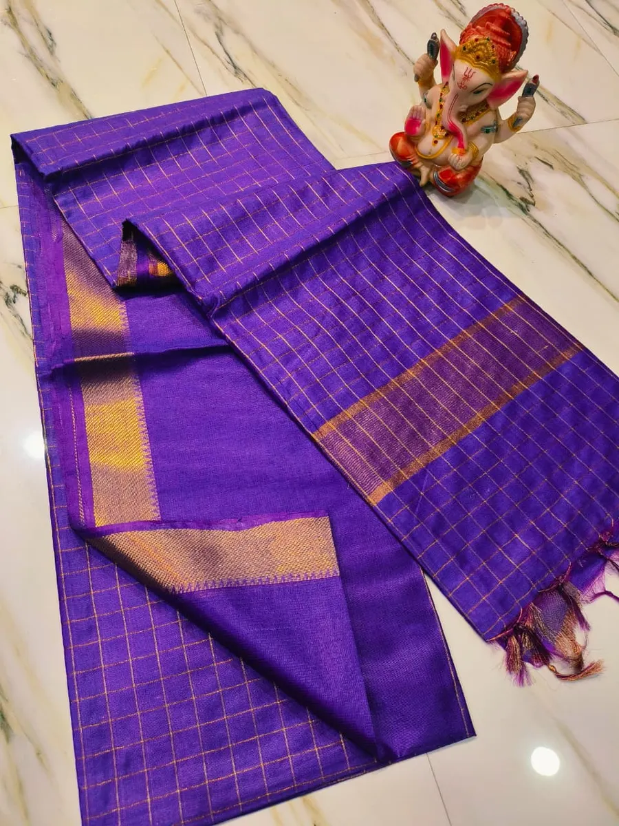 Authentic Mangalagiri Silk with Fine Handloom Weaving & Rich Texture